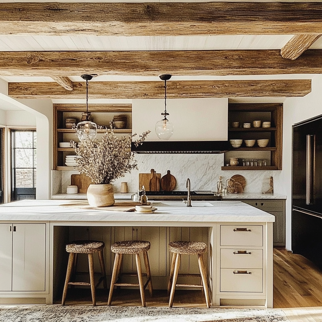 7 Ideas for a Natural Cozy Kitchen with Lots of Plants and Wood